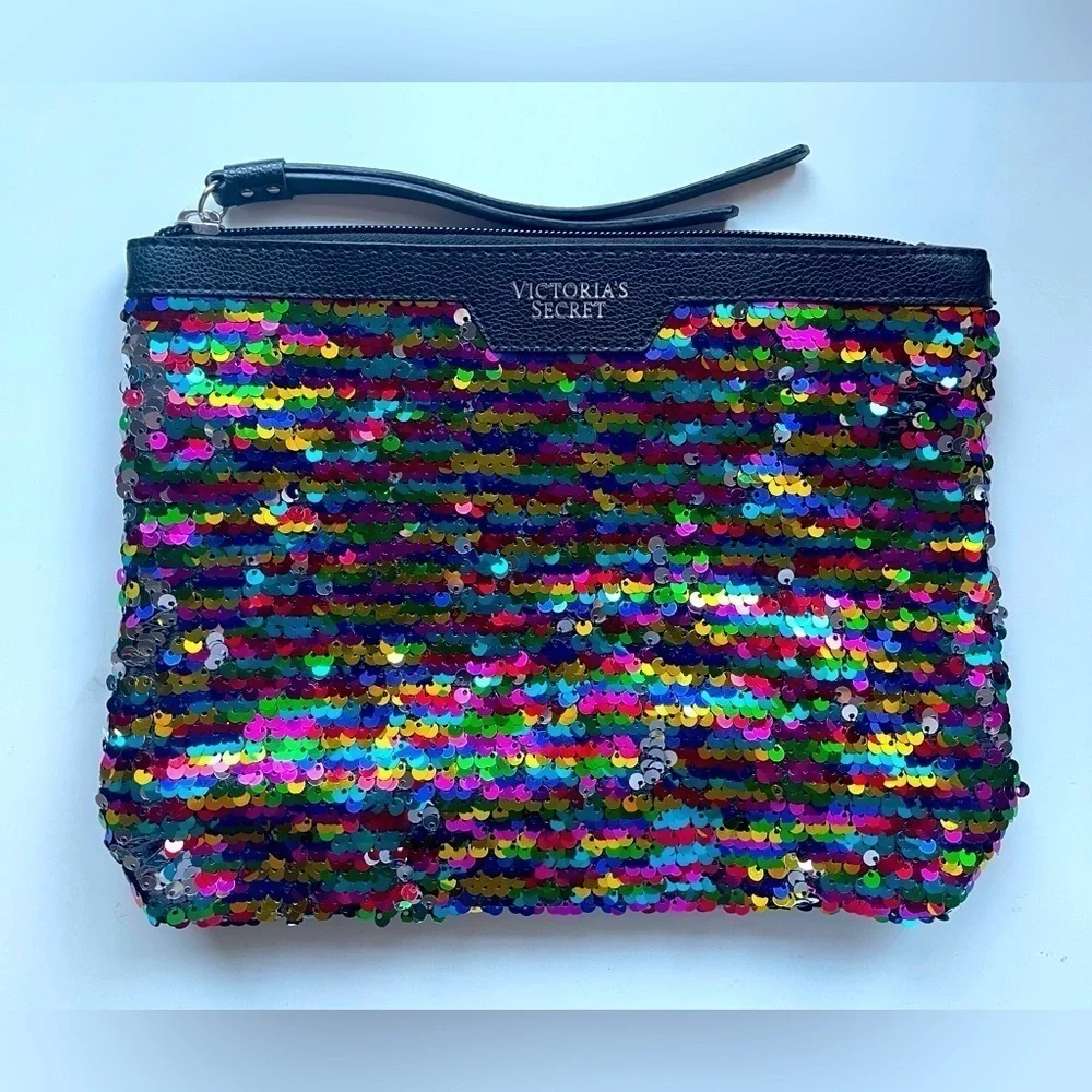 Victoria’s Secret Rainbow Sequins Makeup Bag